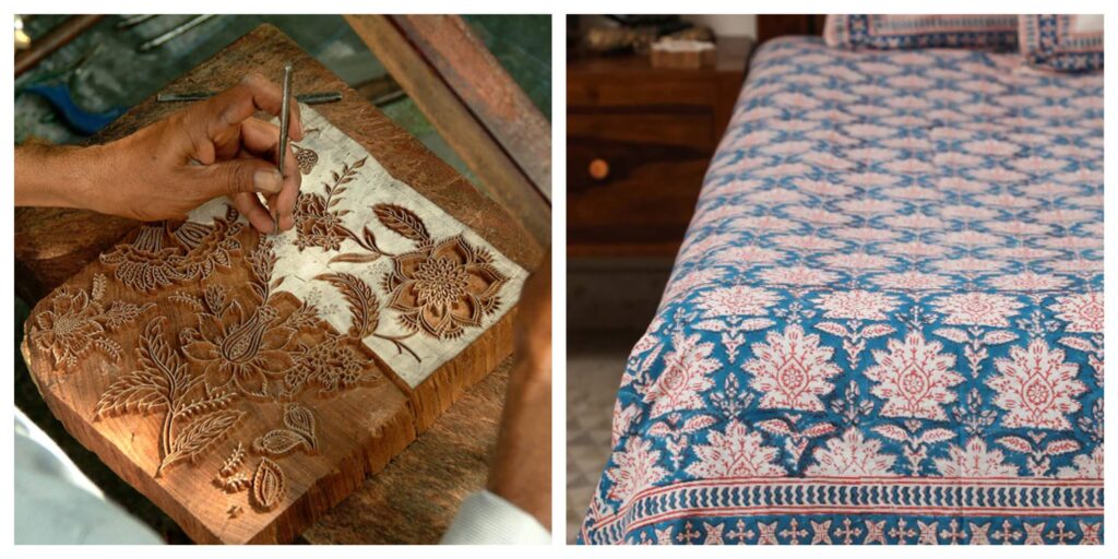 Block print Indian textiles