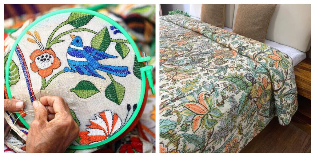Kantha work, Indian textiles