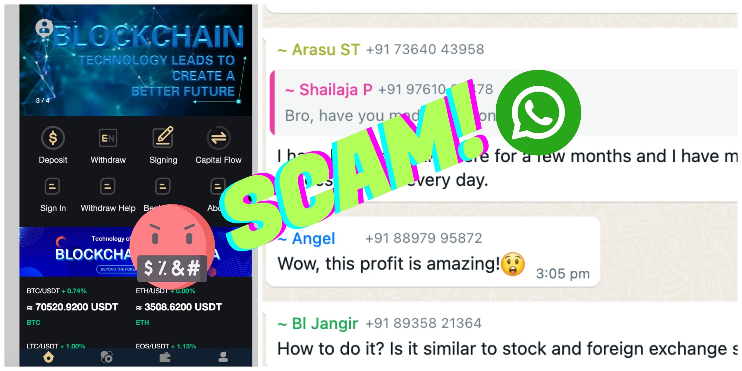 Whatsapp Crypto scam group