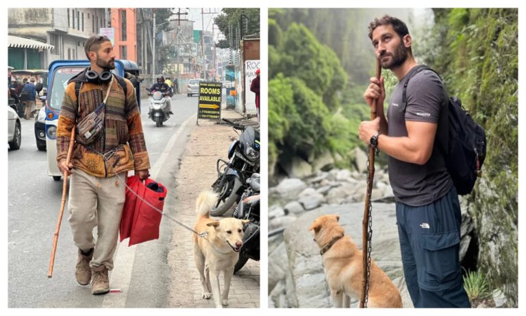 foreigner adopts dog in India
